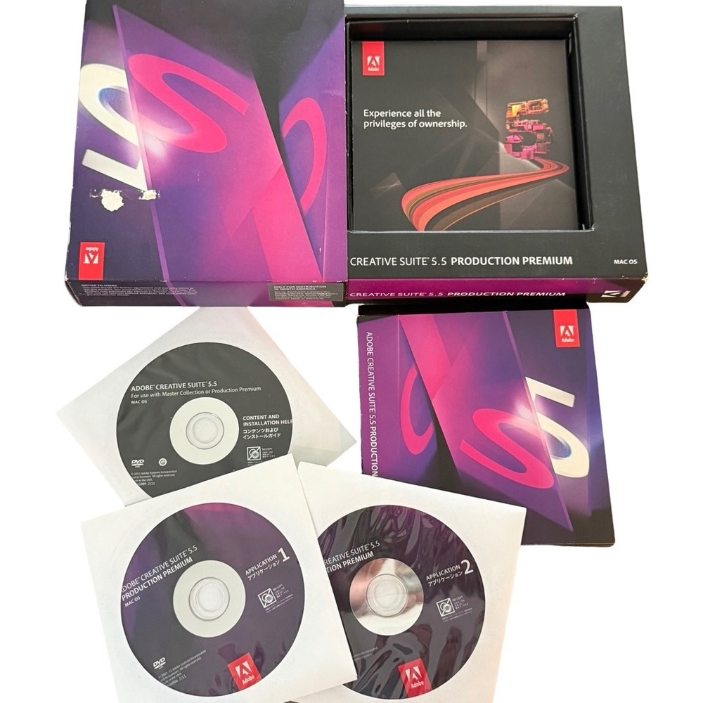 Adobe Creative Suite 5.5 Production Premium Mac OS Retail Box Set CS5.5 DVD